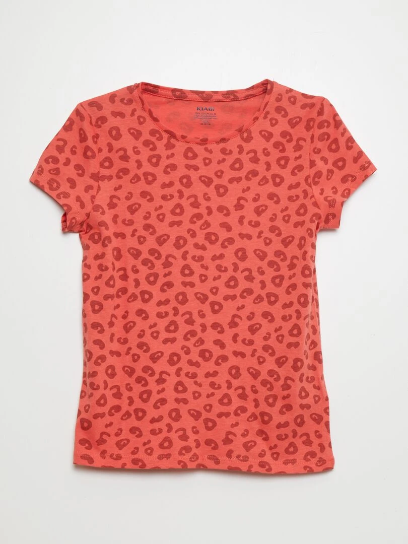 Lot de 3 t shirts imprimés   orange/jaune/beige