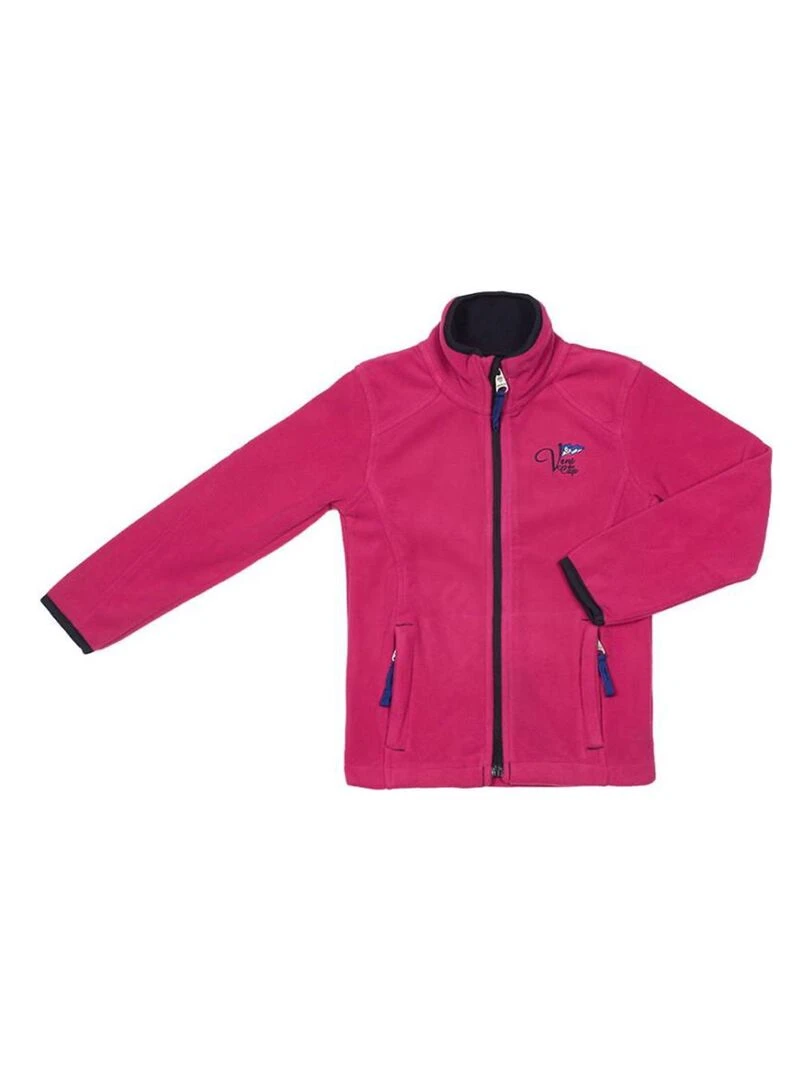 Blouson polaire fille FALICEA VENT DU CAP Rose fushia