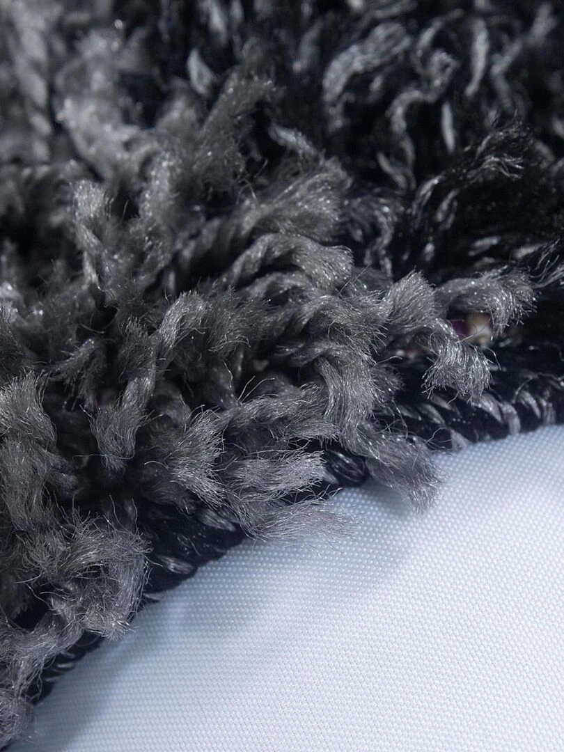 Tapis shaggy CARRÉ A OEKO TEX®   Noir