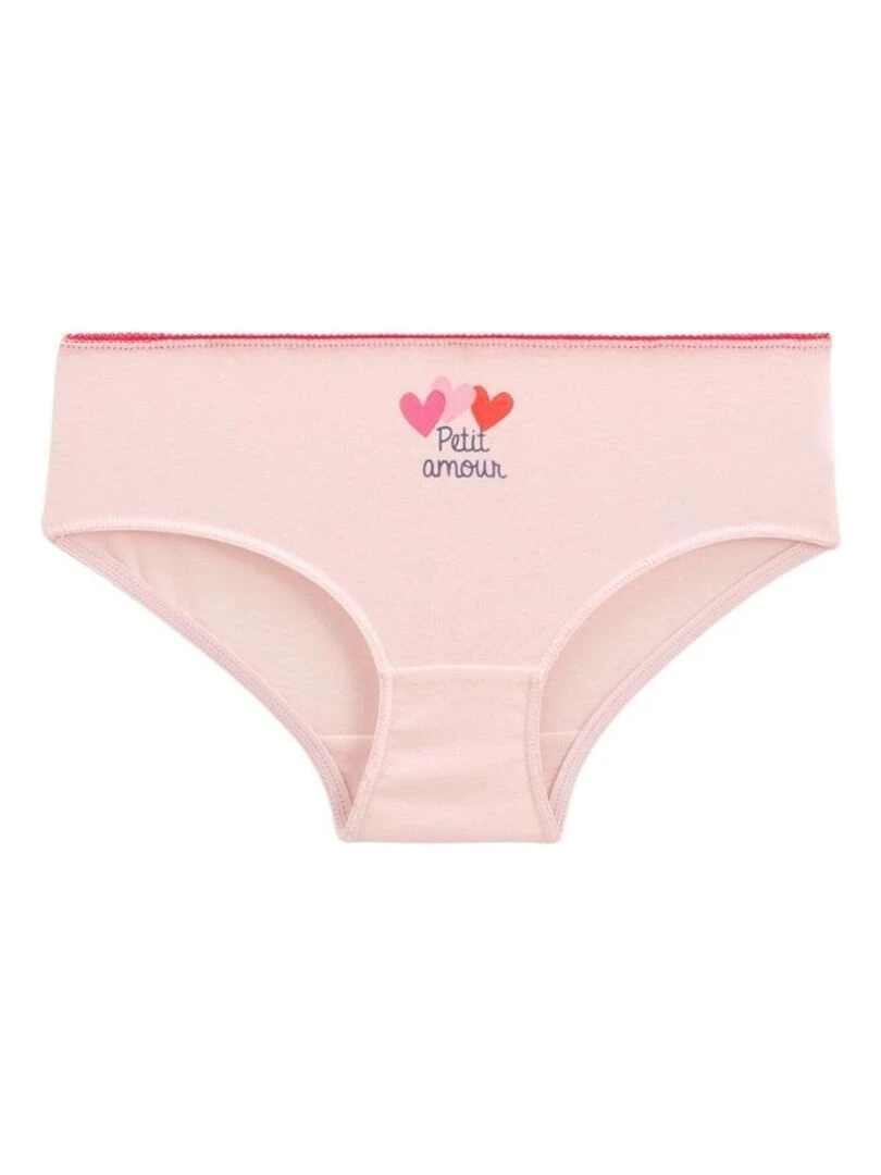 Lot de 3 culottes fille Vcoeur   Rose