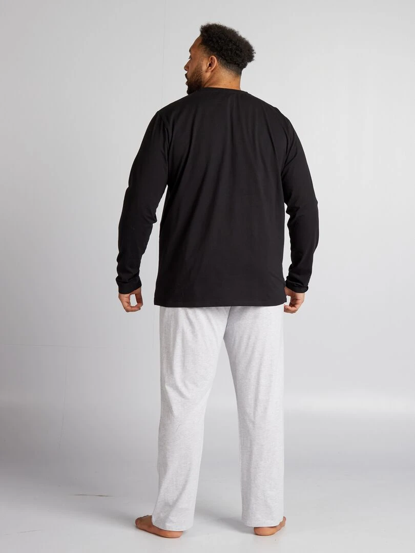 Pyjama 'One Piece'   2 pièces   Noir