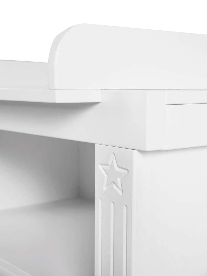 ROBA Commode à Langer "Maxi" – avec Plan à Langer Amovible – Style maison de campagne   Blanc