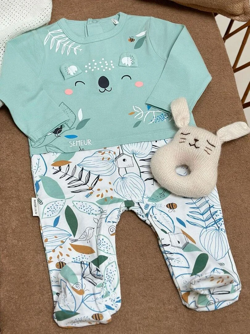 Pyjama bébé Garden Party   Vert