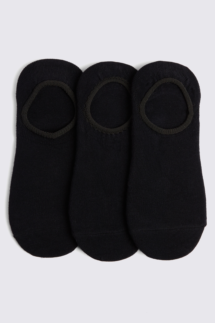 Navy 3-Pack Bamboo Trainer Socks Buy Online at Moss