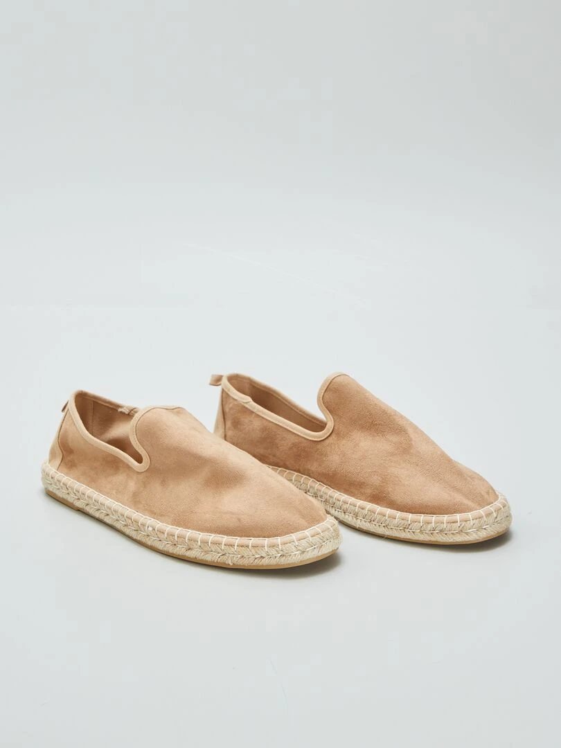 Espadrilles en suédine Beige