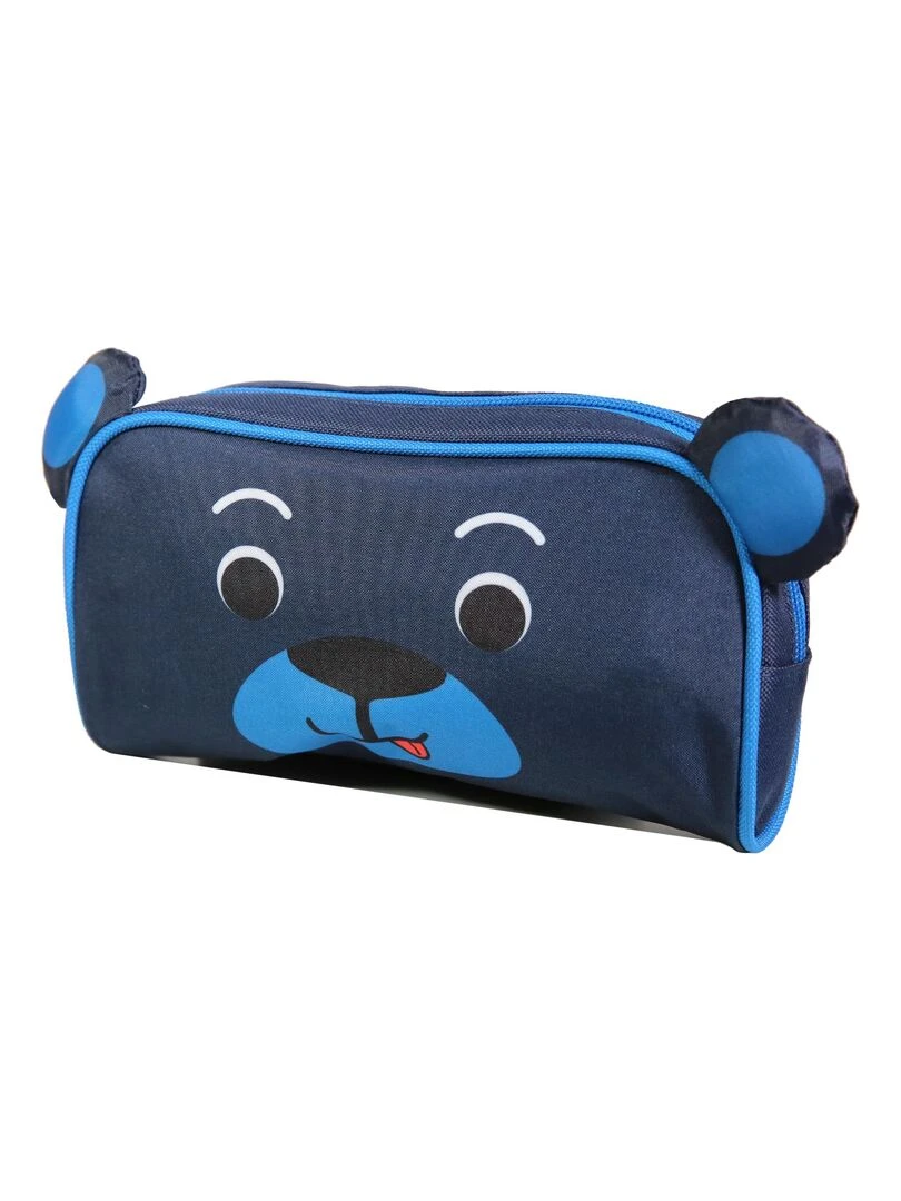 BAGTROTTER Trousse scolaire rectangulaire Kids Bleue Ourson Bleu