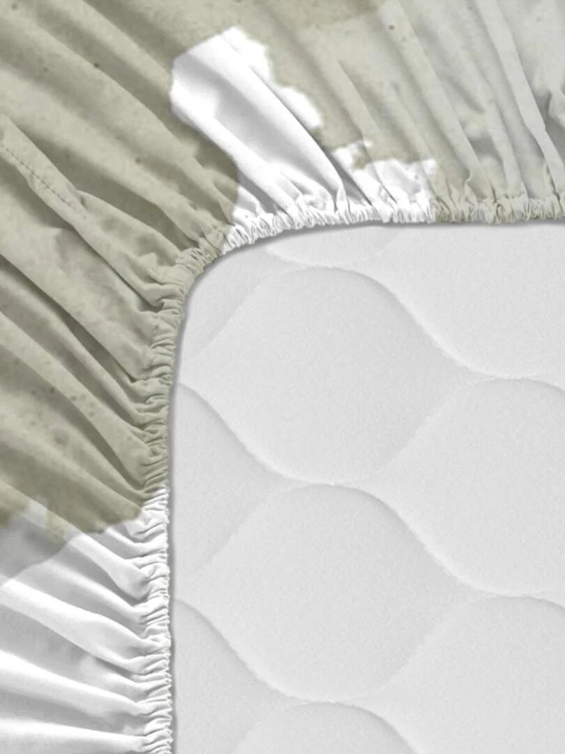 Drap housse Sunset garden "Happyfriday"   Blanc