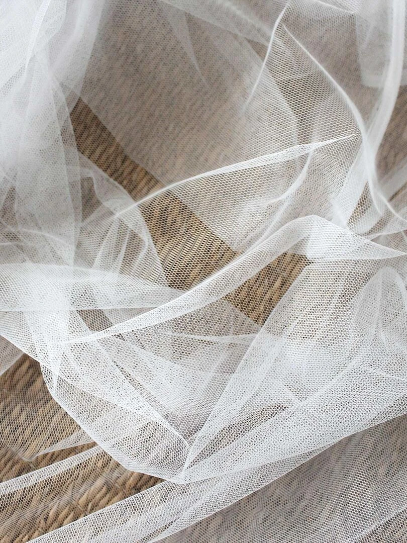 Voilage passe tringle anti moustique   Blanc