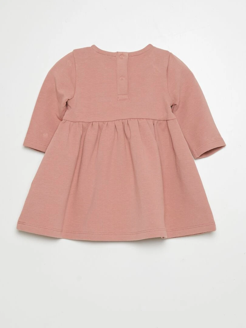 Robe en molleton avec broderie anglaise Rose