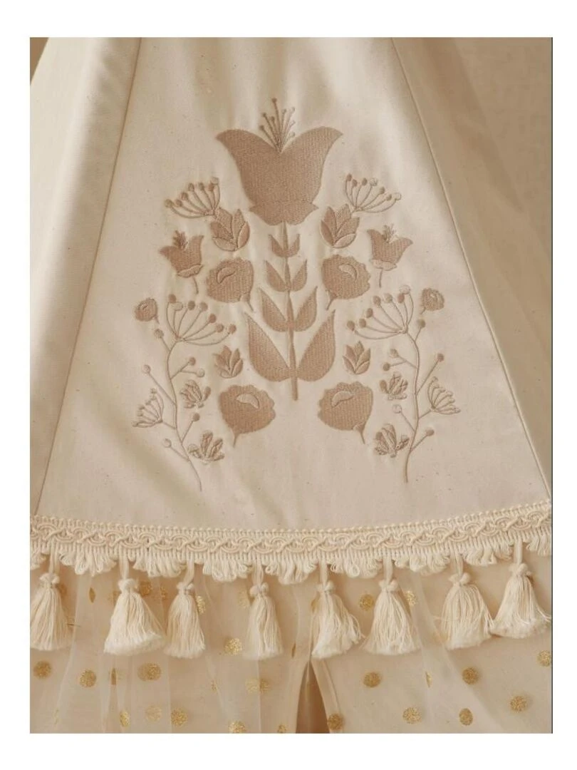 Tente TIpi avec franges et tapis Boho Caramel   Beige  Marron   M   N/A
