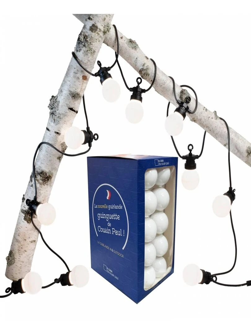 Neige nouvelle guirlande Guinguette 5m Blanc