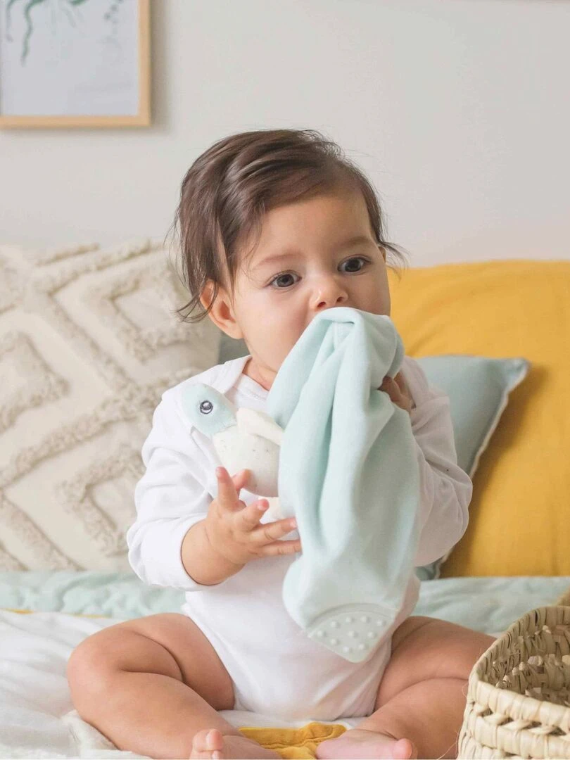 Doudou naissance bébé Trois Kilos Sept Vert