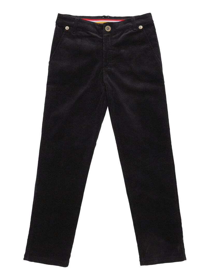 Pantalon Chino Garçon  Velours Noir  SAINCLAIR   'LA FAUTE A VOLTAIRE'   Noir