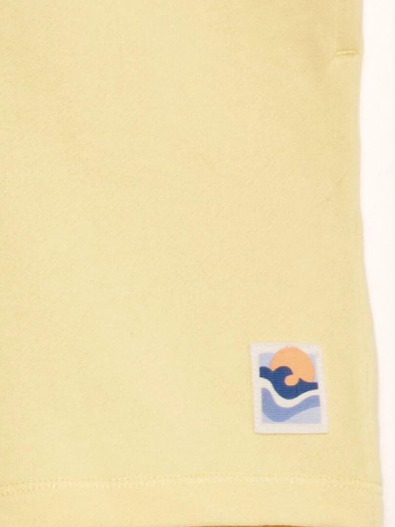 Bermuda en french terry style surf   Jaune