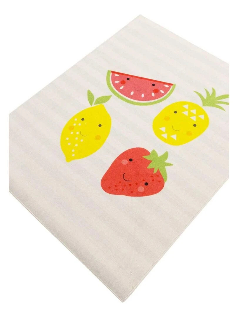 Tapis enfant HAPPY FRUIT MD Multicolore 95x125 Fait en Europe en nylon Multicolore