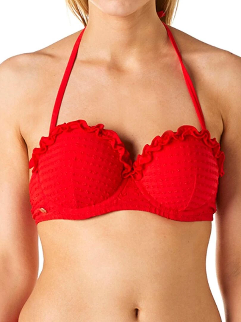 Haut de maillot balconnet SALSA Brigitte Bardot Bain Rouge