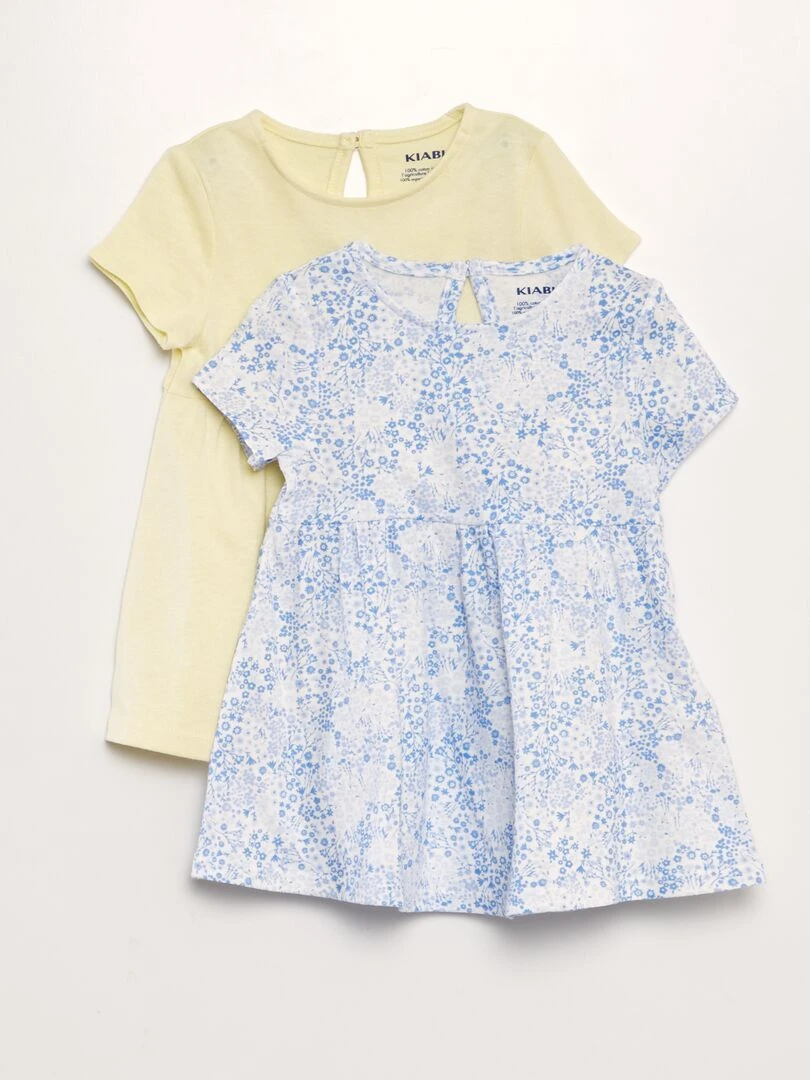 Lot de 2 robes volantées Jaune