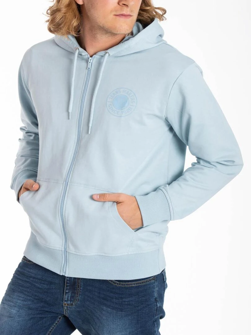 Sweat à capuche zippé MEDERIP 'Rica Lewis'   Bleu ciel