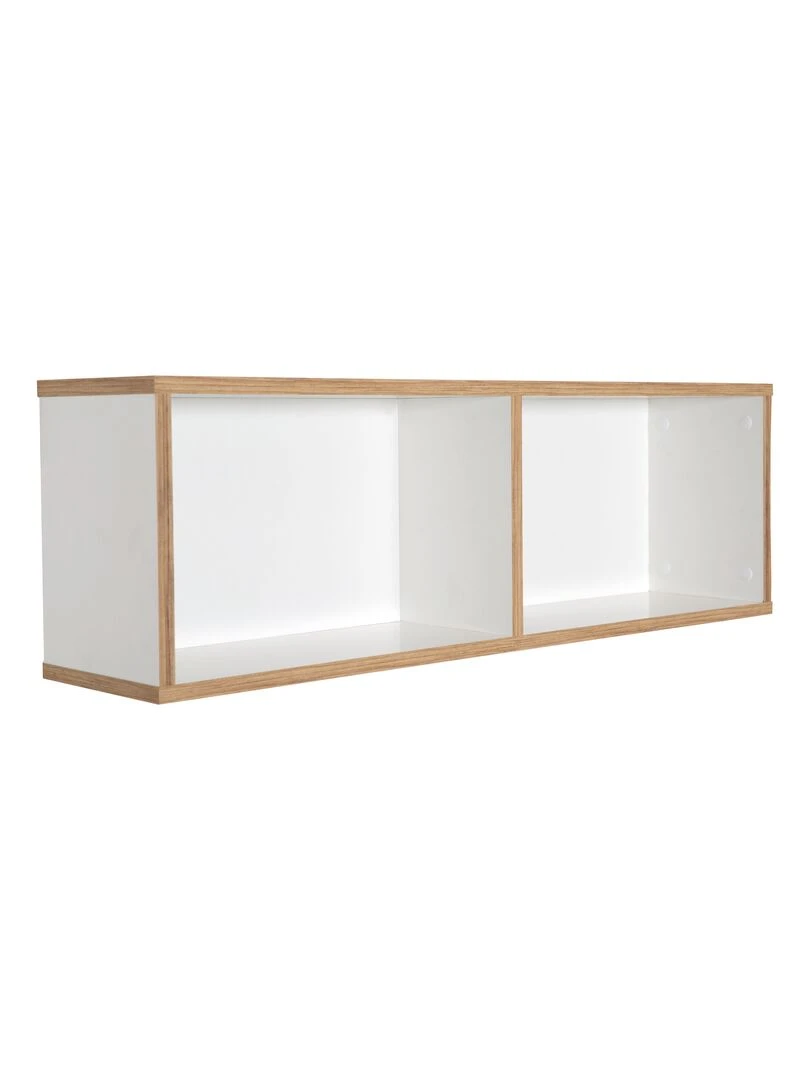 ROBA Étagère murale à 2 niches "Finn" Blanc/décor chêne doré Blanc