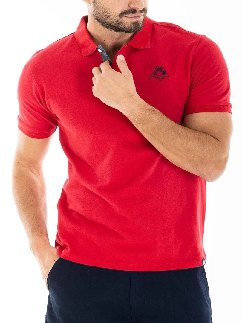 Polo yachting brodé COEN 'Rica Lewis' Rouge