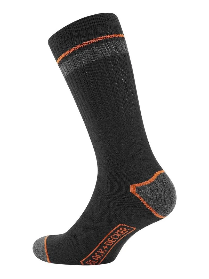 Lot de 6 Paires de Chaussettes hautes de travail DEK Black & Decker   Noir