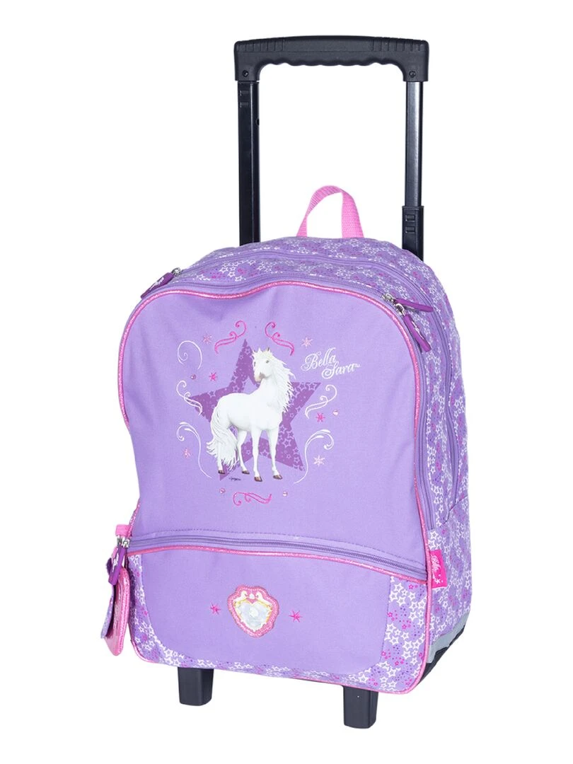 SAC A DOS A ROULETTES BELLA SARA STAR Violet
