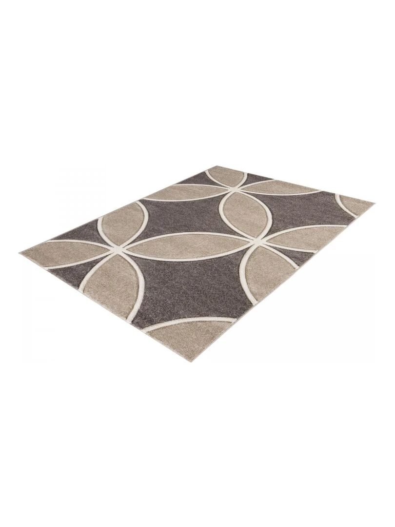 Tapis salon CURCU tissé   Marron