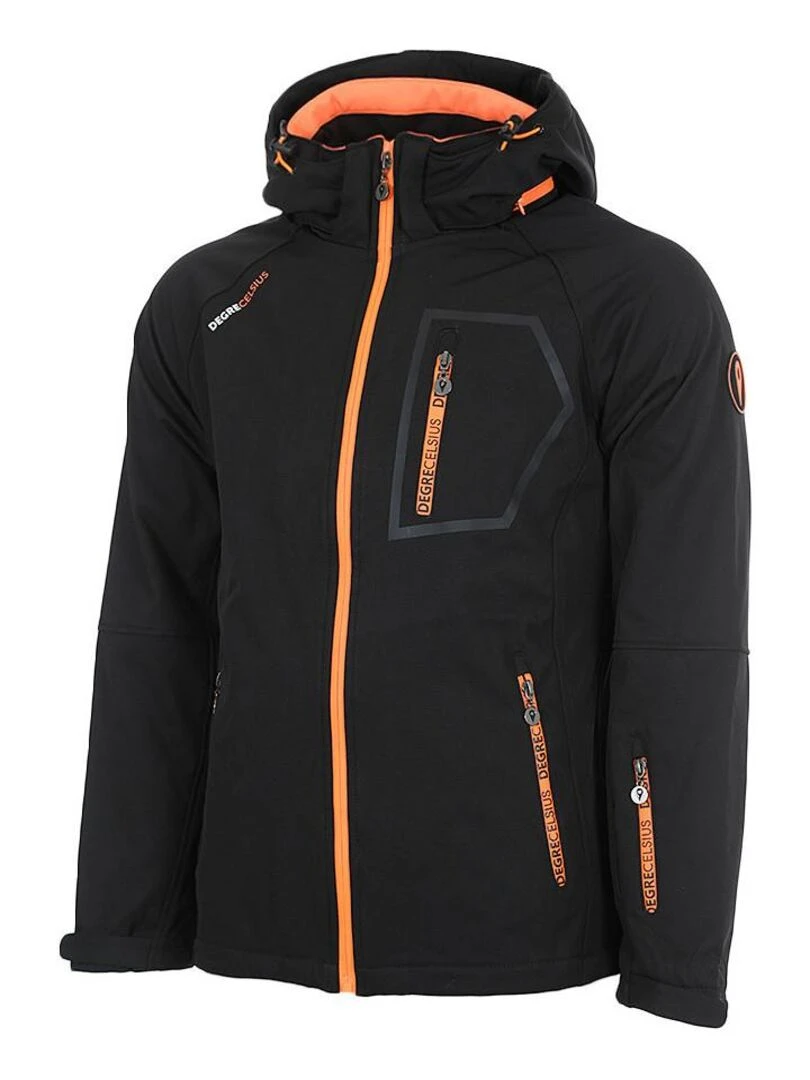 Blouson softshell homme CIMALON DEGRE CELSIUS Noir Orange