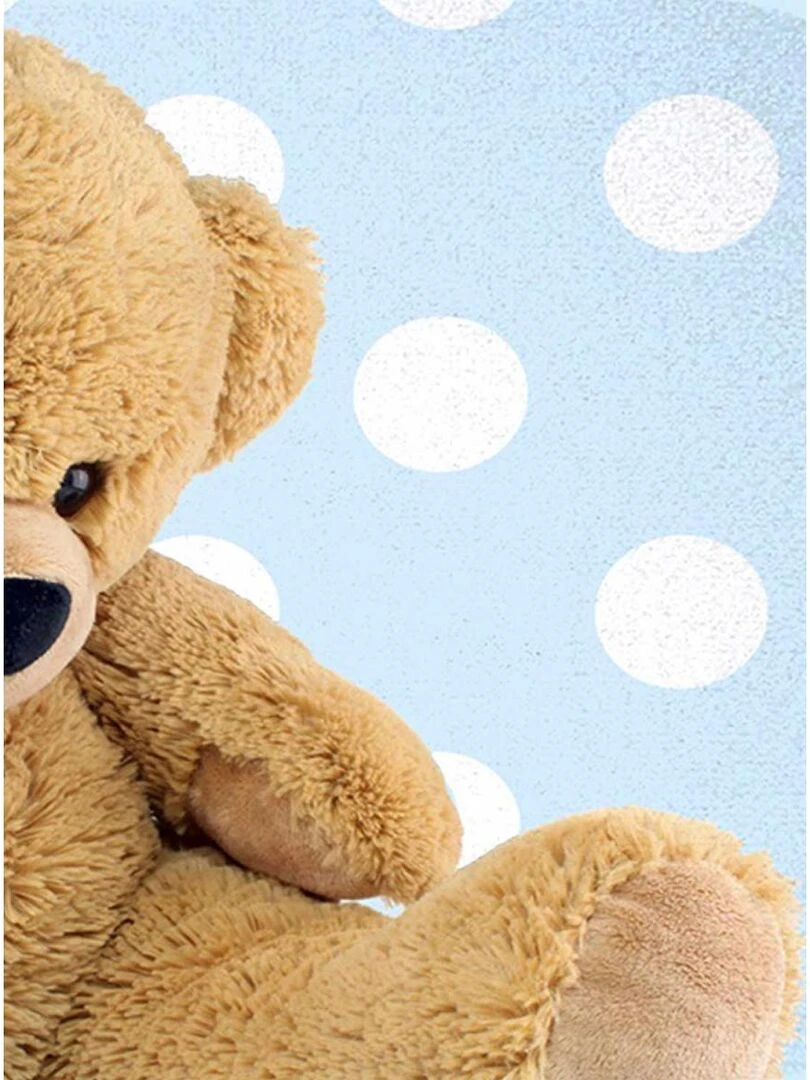 Tapis enfant ULTRA DOUX TEDDY en polyester doux et soyeux Fait en Europe   Bleu