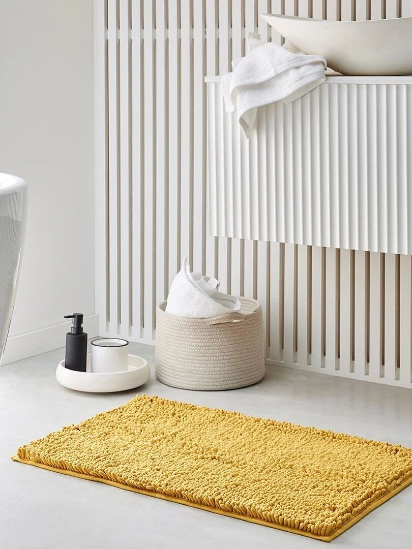 Tapis de bain mèche uni 'ESSENTIAL' 'TODAY' Jaune