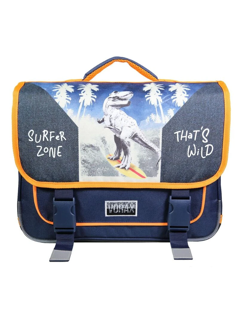 BAGTROTTER Cartable 38 cm Vorax Bleu Dinosaure Surf Bleu