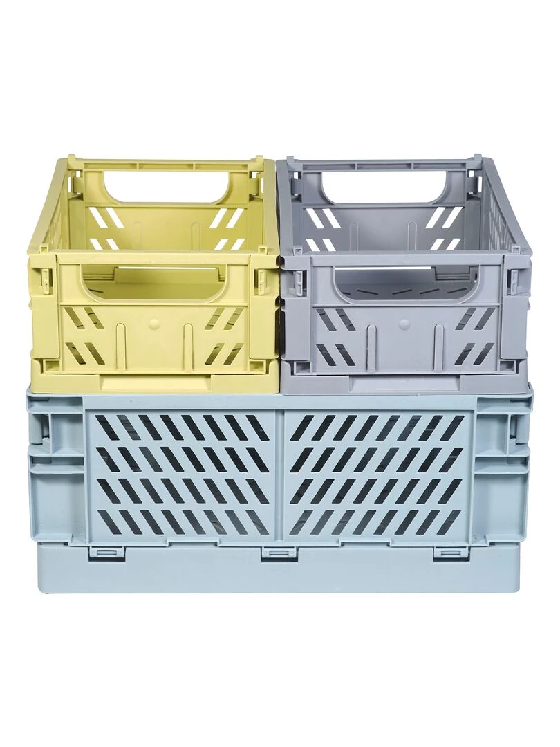 Caisses de rangement Ella  set de 3   Jaune