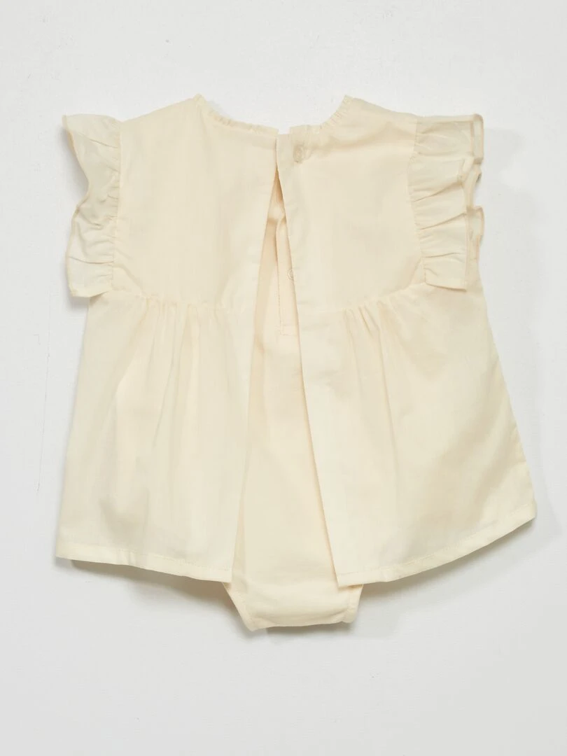 Blouse body sans manches   Ecru