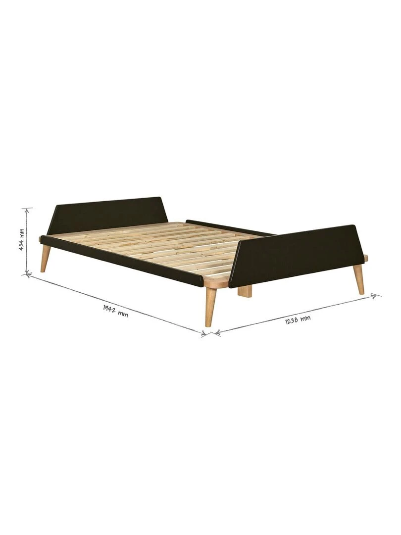 Pack lit avec matelas Karl   AKITEN RETAIL   Noir Marron