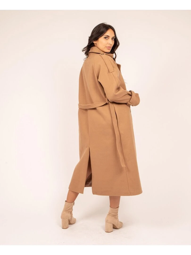 Manteau long UDOLY   Marron caramel