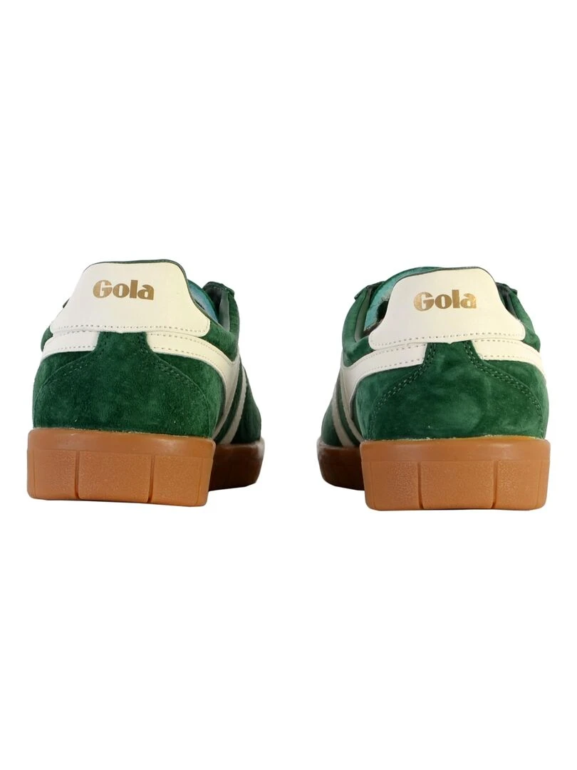 Basket Cuir Gola Hurricane Suede   Vert