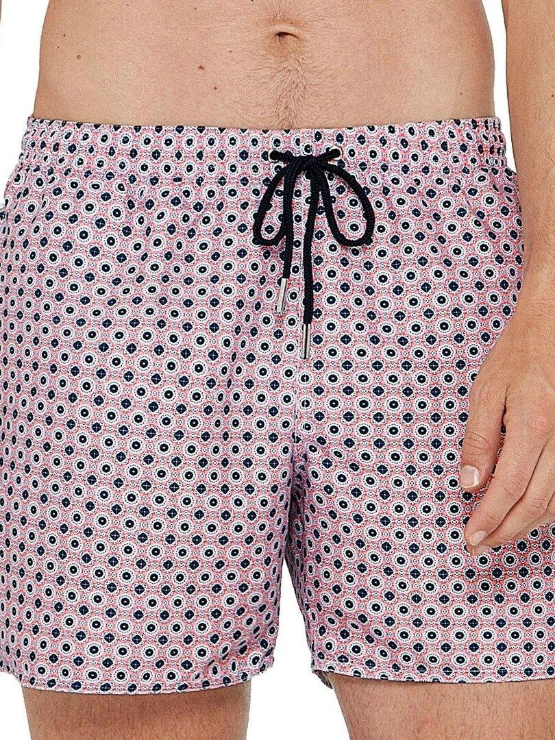 Maillot de bain short imprimé floral Hyeres Rose
