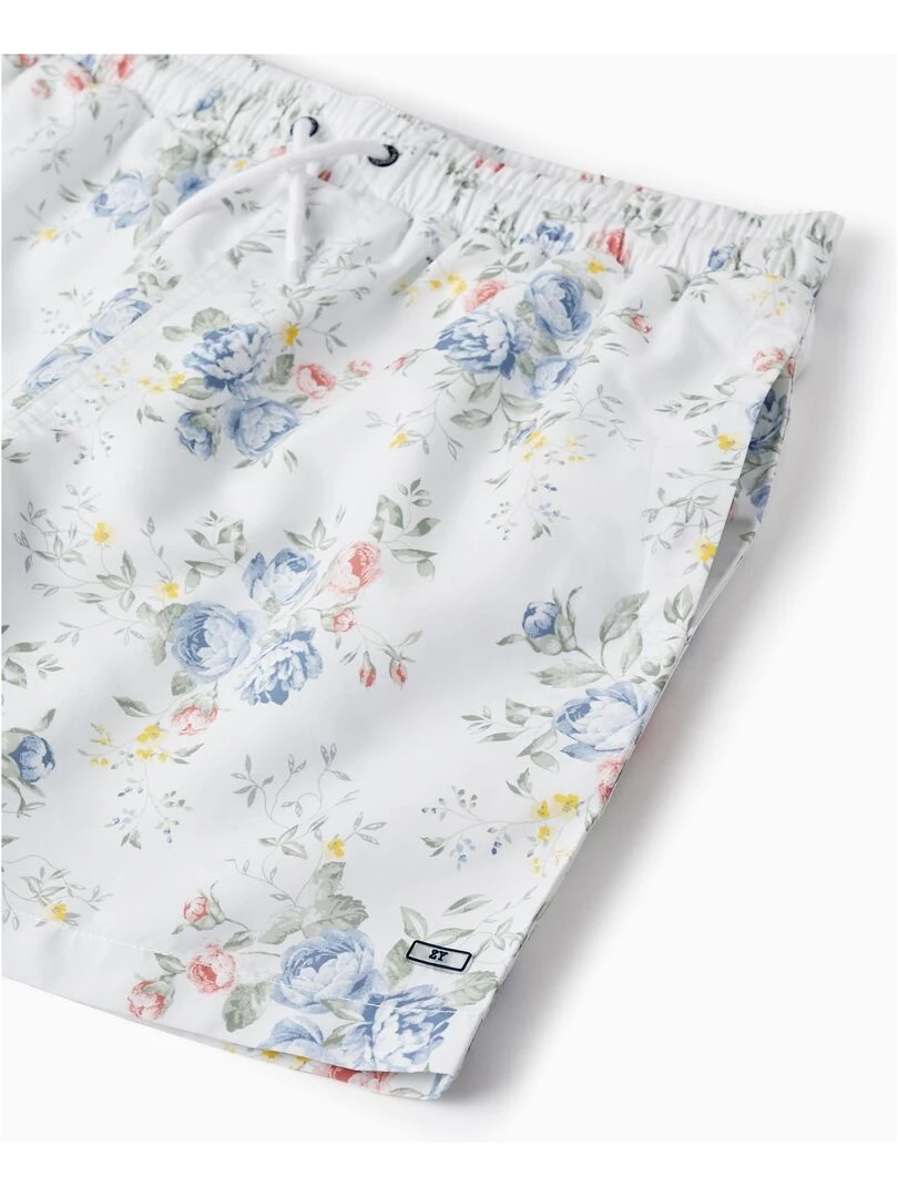 Shorts De Bain Avec Fleurs UPF 80 Pour Adulte 'You&Me'  BROTHERS&SISTERS   Beige clair