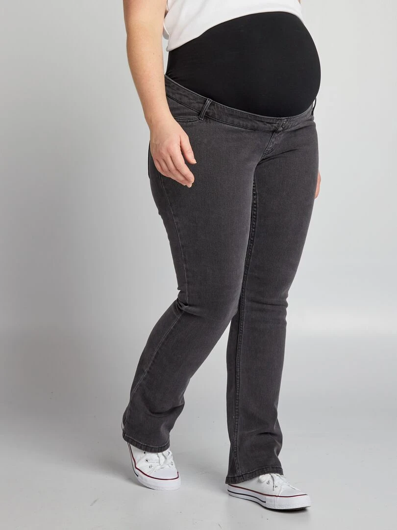Jean flare de maternité Gris