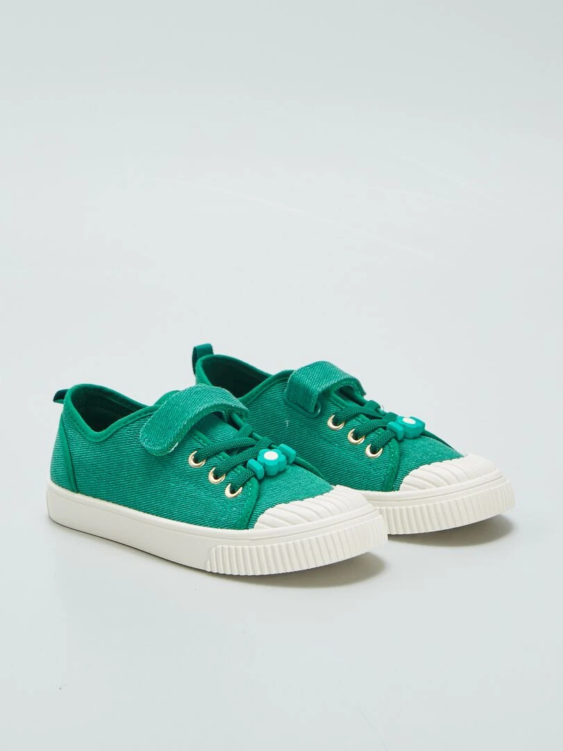 Baskets en toile Vert