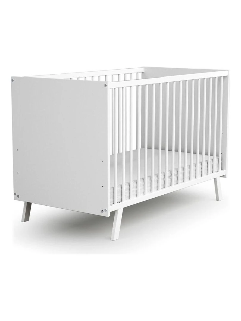AT4 Lit bébé en bois Blanc