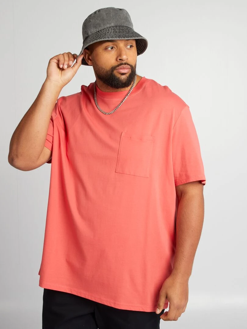 T shirt en jersey uni Orange vif