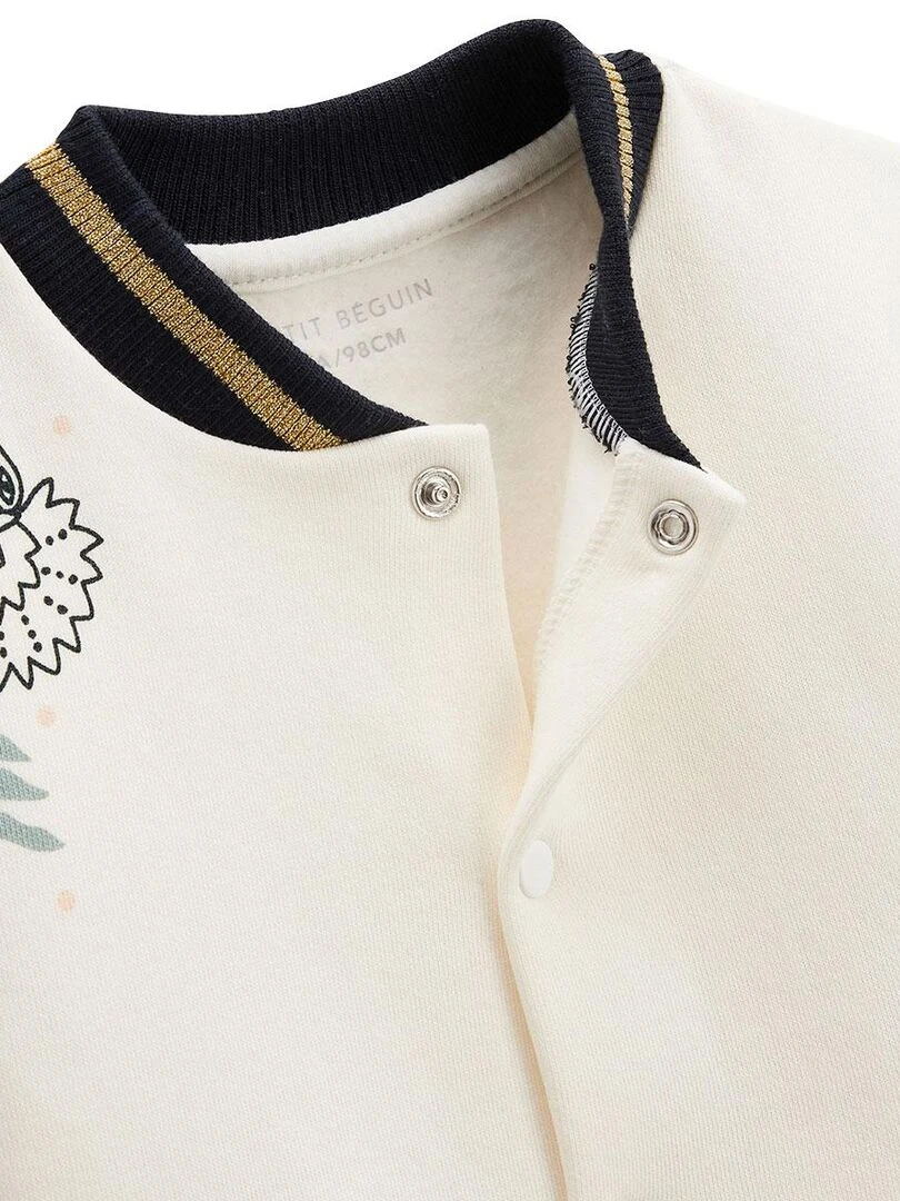 Veste teddy enfant en molleton Belle de Nuit   Bleu