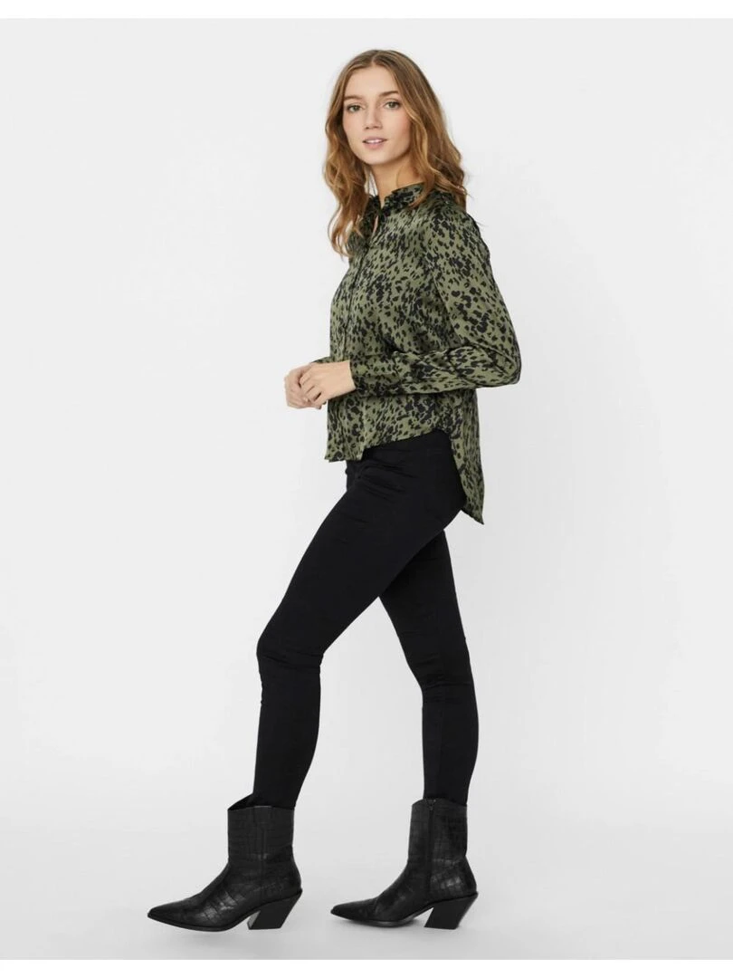Chemisier à motif animalier Vero Moda   Vert