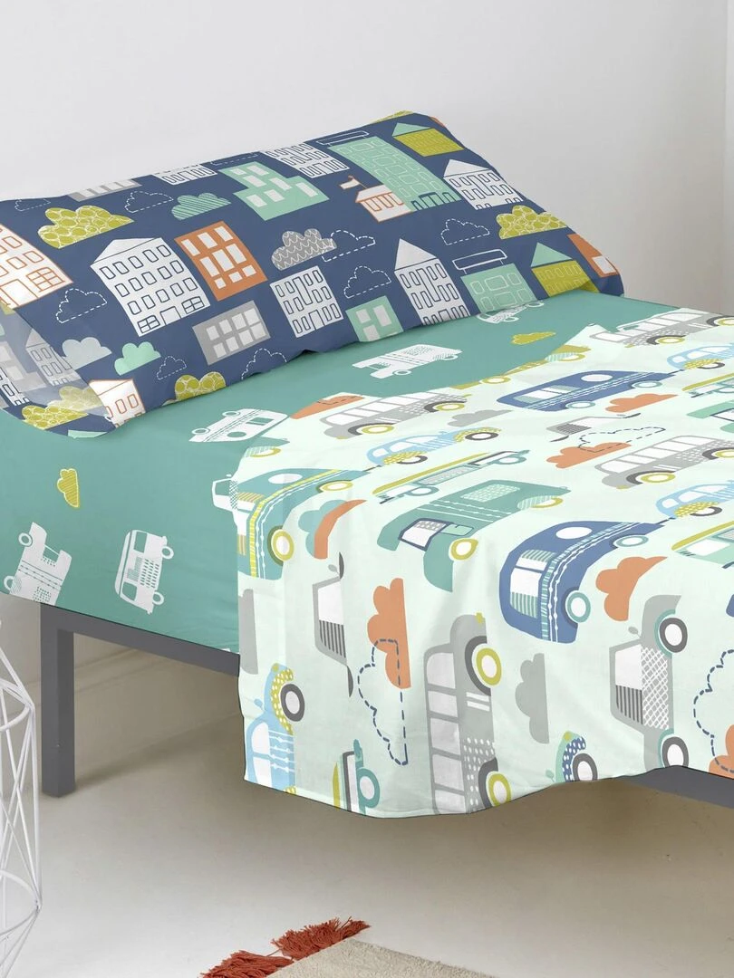 Drap housse Holidays "Happyfriday" Blanc