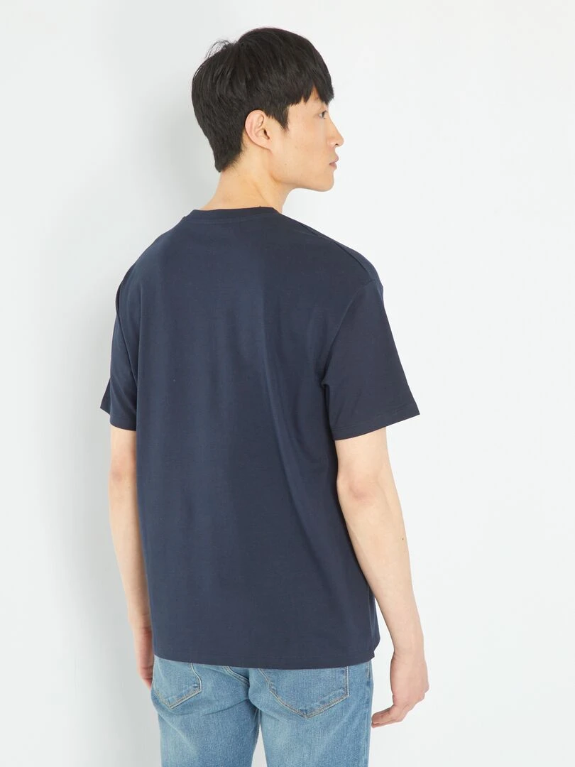 T shirt en jersey uni   Tough Cotton™   bleu marine