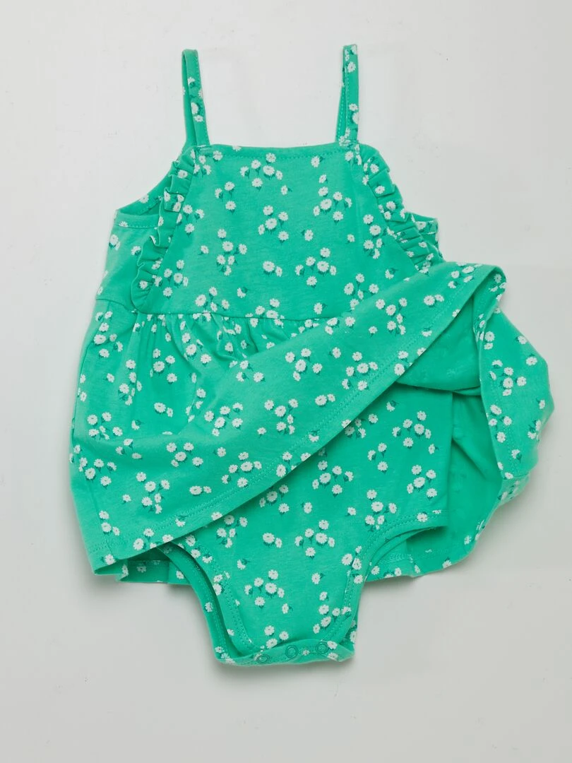 Robe body à motif   Vert
