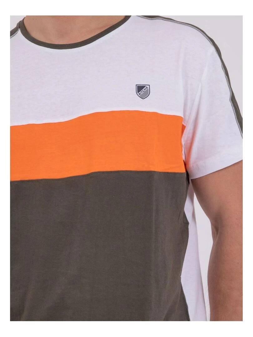 T shirt col rond pur coton NABALIA   Kaki