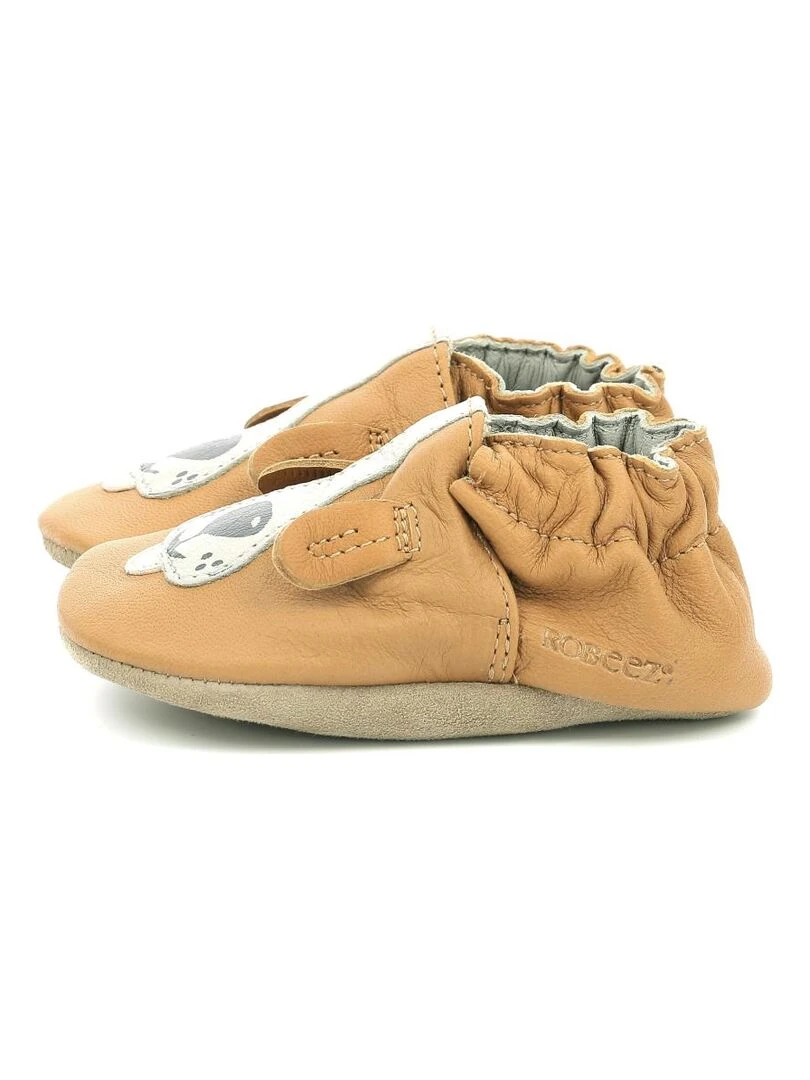 Coffret Chausson Cuir Bebe Robeez Sweety Dog   Marron