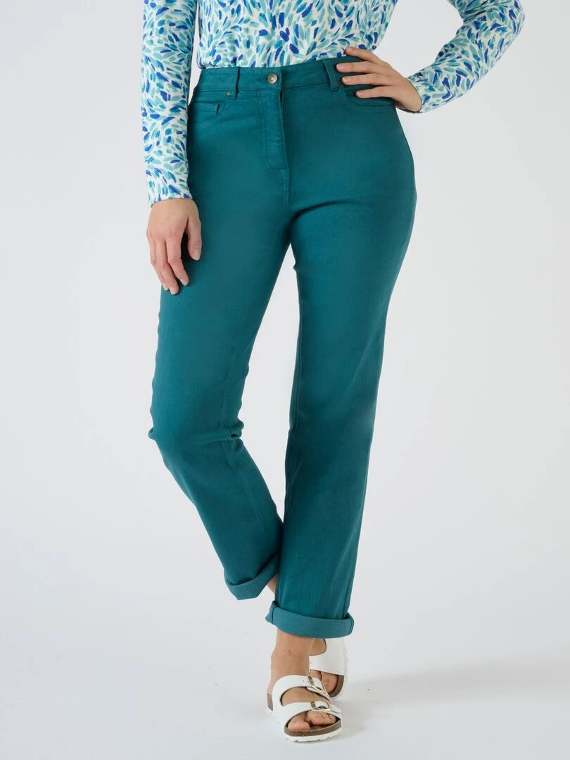 Jean coupe droite Perfect Fit by Damart Damart Bleu turquoise
